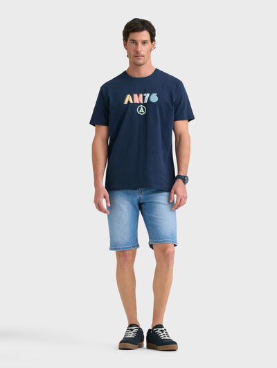 CAMISETA TYPO AZUL MARINO