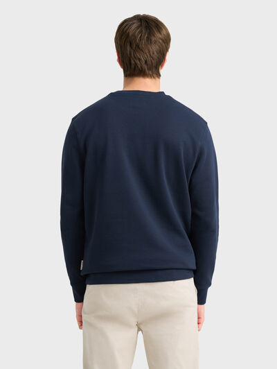 SUDADERA COLLEGE AZUL MARINO