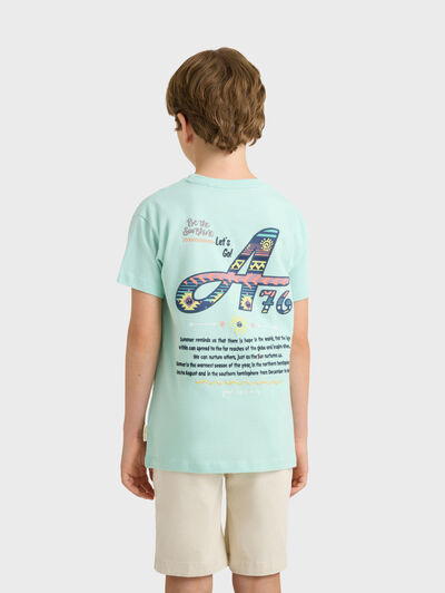 CAMISETA MASAI KIDS VERDE AGUA