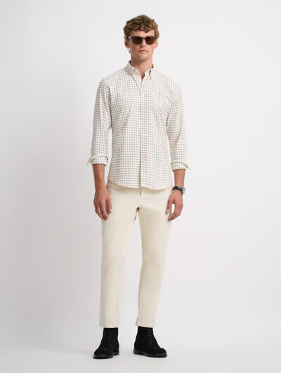 CAMISA FLANNEL CHECKS BURDEOS
