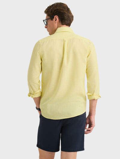 CAMISA LINO CHAMBRAY AMARILLO
