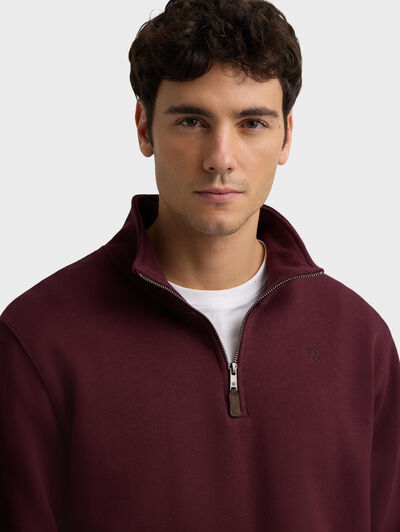 SUDADERA MYSTIC BURDEOS