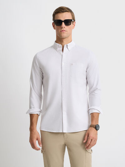 CAMISA OXFORD STRIPES BEIGE