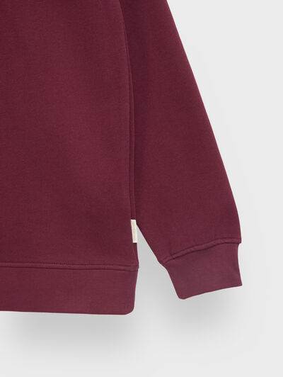 SUDADERA PATCH BURDEOS