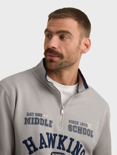 SUDADERA HAWKINS GRIS