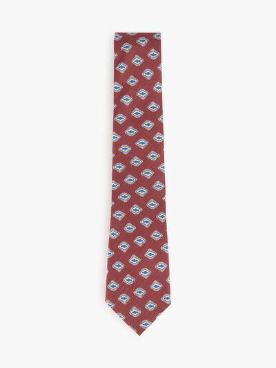 CORBATA PRINTED BURDEOS