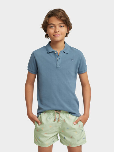 POLO STONE GD KIDS AZUL