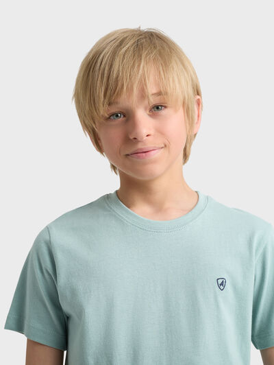 CAMISETA BASICA KIDS VERDE AGUA