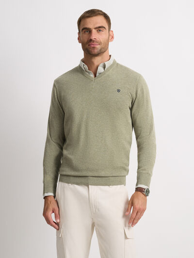 JERSEY V-NECK TRENDY VERDE