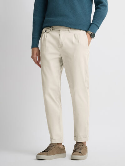 PANTALON CARROT BEIGE