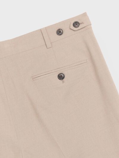 PANTALON DOPPIO PLAIN BEIGE