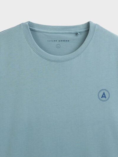 CAMISETA RUBBER CELESTE