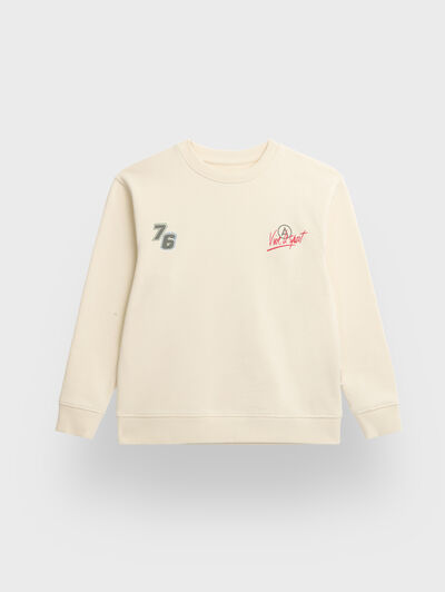 SUDADERA RACE KIDS BEIGE