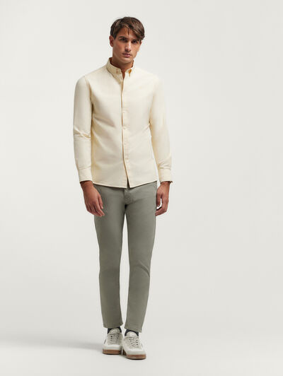 CAMISA OXFORD SOLID AMARILLO