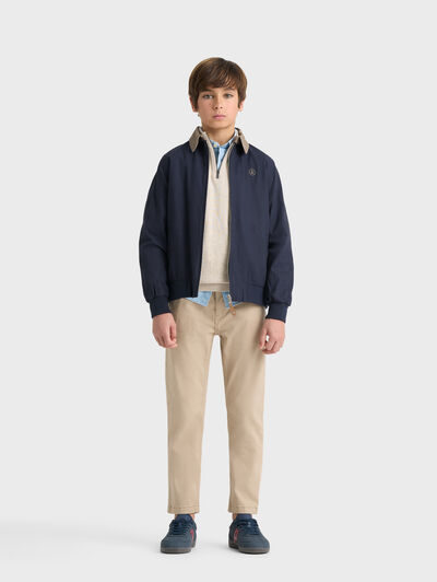 CAZADORA COLLINS KIDS AZUL MARINO