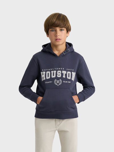 SUDADERA HOUSTON KIDS AZUL MARINO