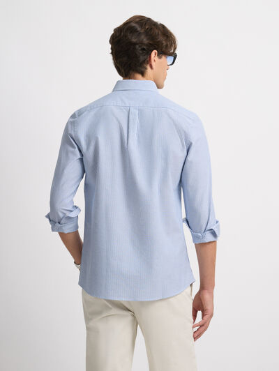 CAMISA OXFORD STRIPES AZUL