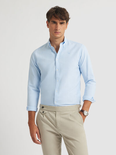 CAMISA OXFORD SOLID CELESTE