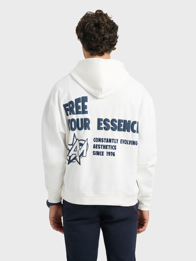 SUDADERA AESTHETICS BLANCO