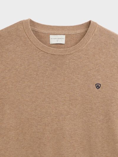 JERSEY ROUND NECK TRENDY CAMEL