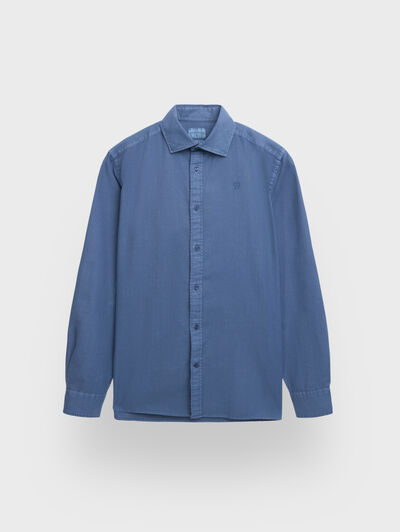 CAMISA LINO GD AZUL MARINO