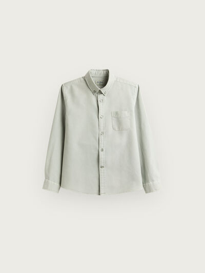 CAMISA OXFORD DYE KIDS VERDE