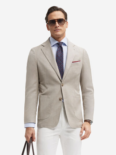 AMERICANA CUADRILLÉ BEIGE