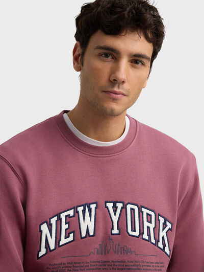 SUDADERA NEW YORK ROSA