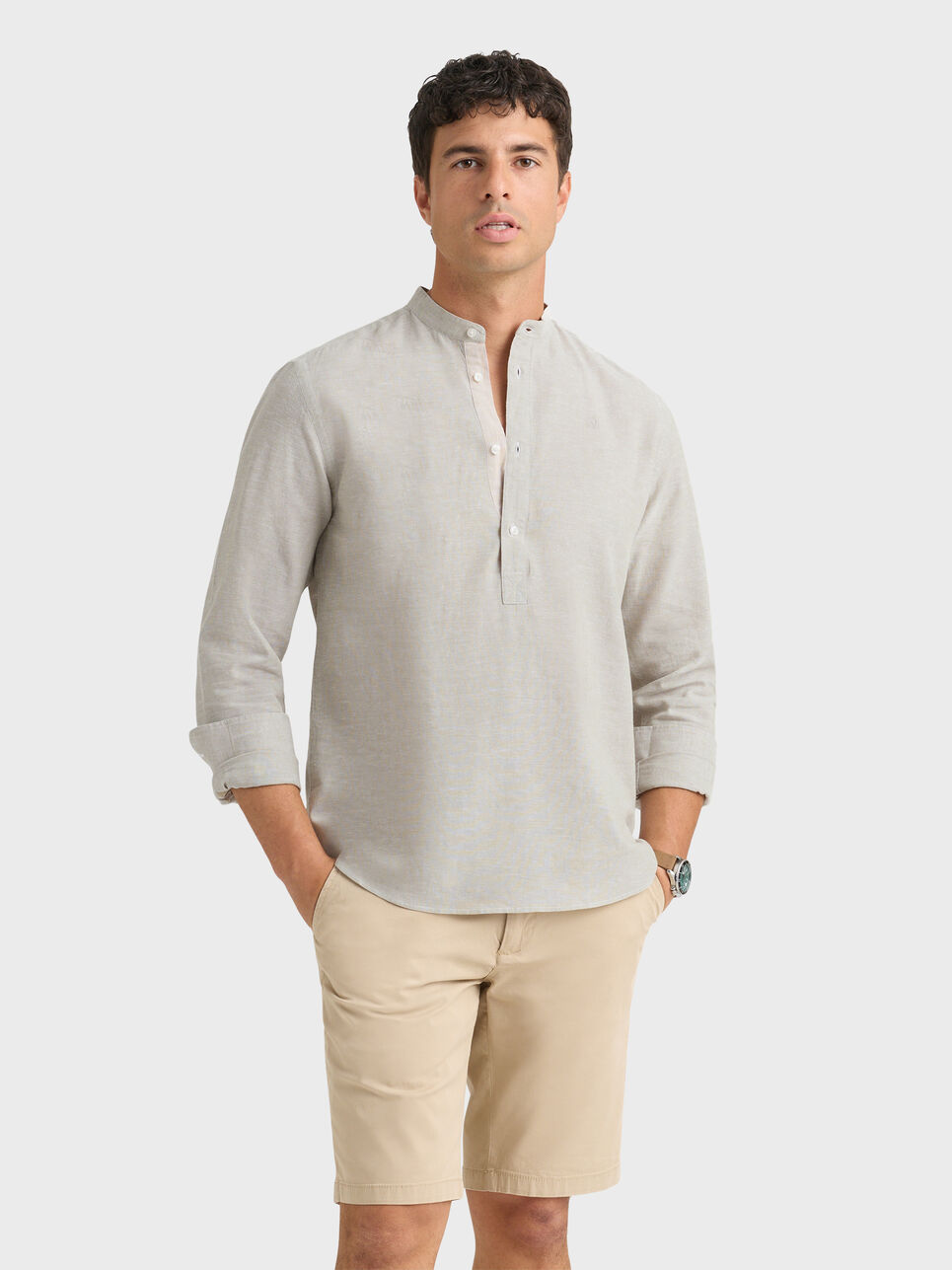 POLERA LINO MAO CONTRASTE