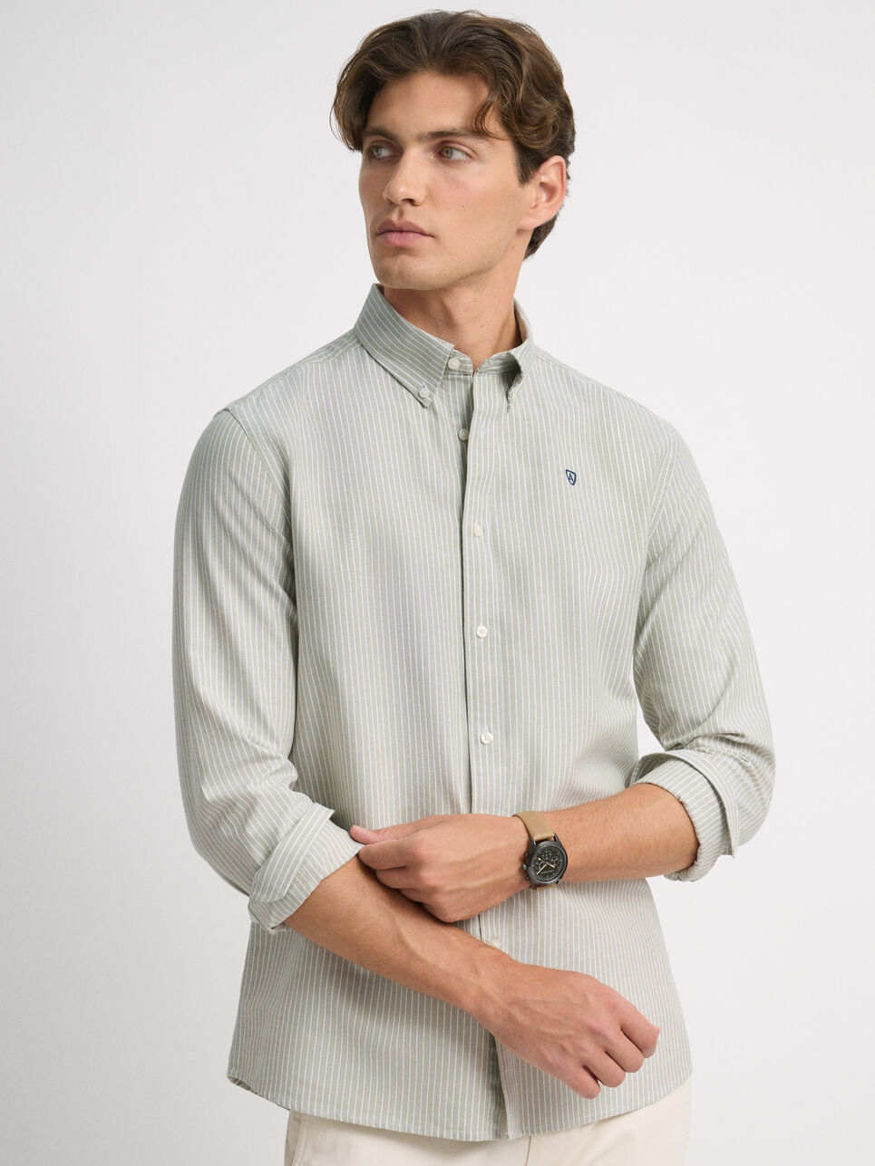 CAMISA OXFORD RAYAS DOWN