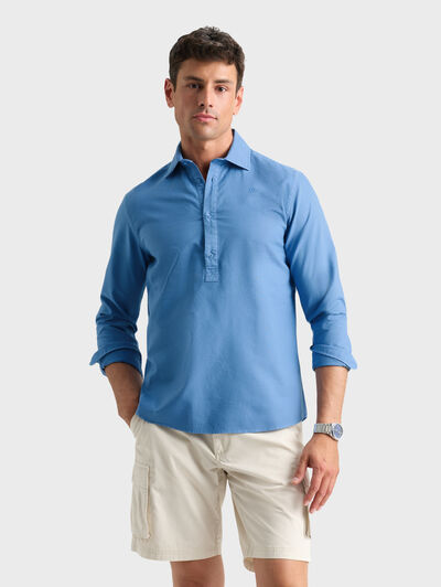 POLERA OXFORD DYE AZUL