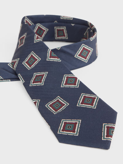 CORBATA PRINTED AZUL MARINO