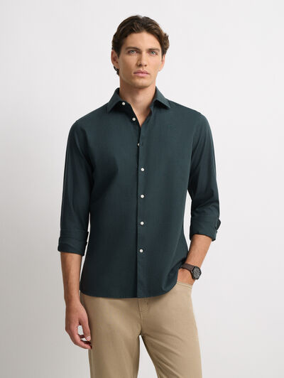 CAMISA TWILL PEACH VERDE