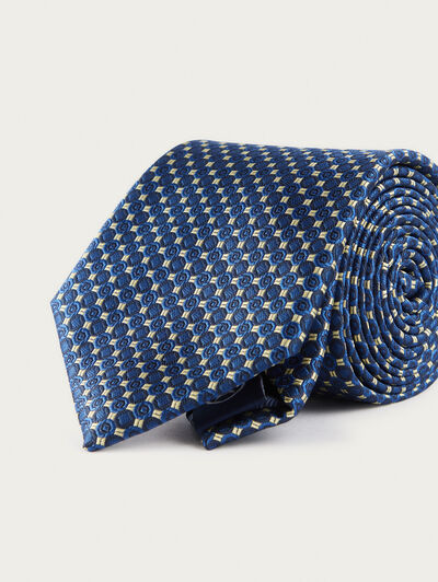 CORBATA JACQUARD MF AZUL MARINO
