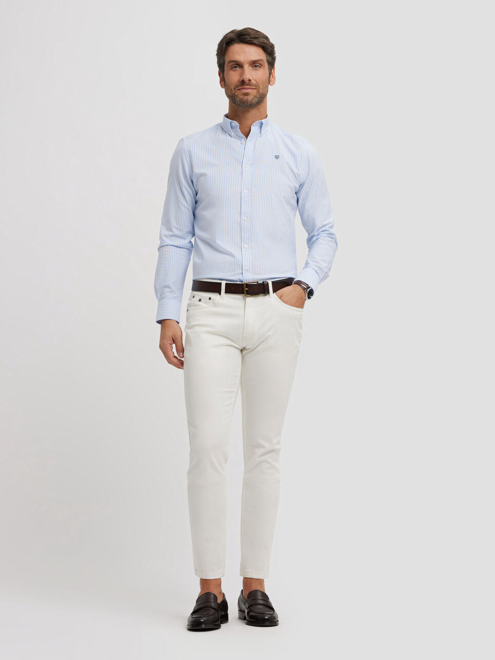 CAMISA OXFORD RAYAS BASIC