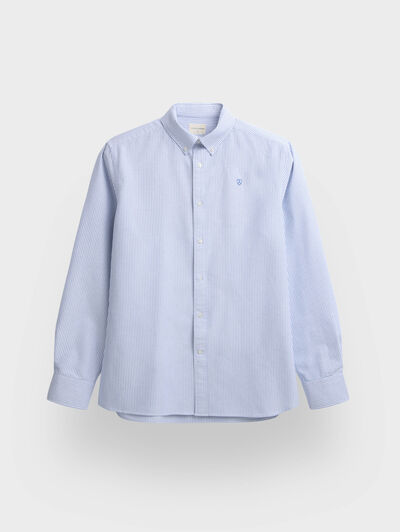 CAMISA OXFORD STRIPES AZUL