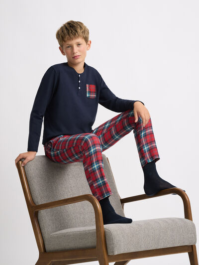 PIJAMA FRANELA KIDS ROJO
