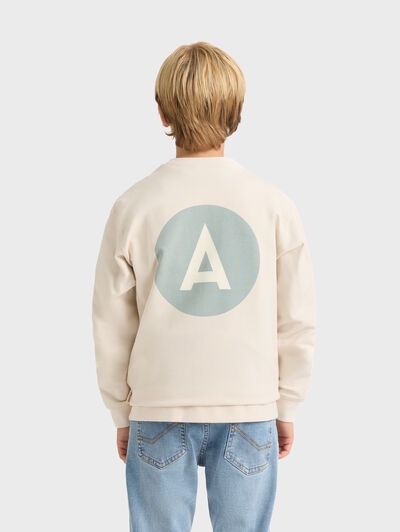 SUDADERA LOGO KIDS BEIGE