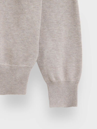 JERSEY V-NECK BASIC BEIGE