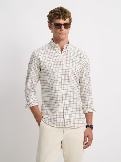 CAMISA FLANNEL CHECKS BURDEOS