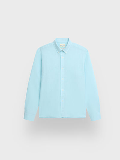 CAMISA LINO C.BOTON KIDS VERDE AGUA