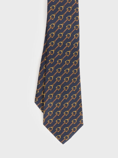 CORBATA PRINTED AZUL MARINO