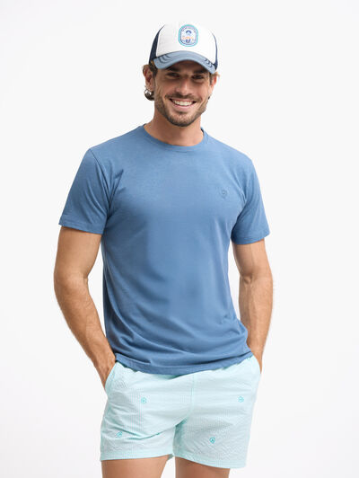 CAMISETA MELANGE AZUL