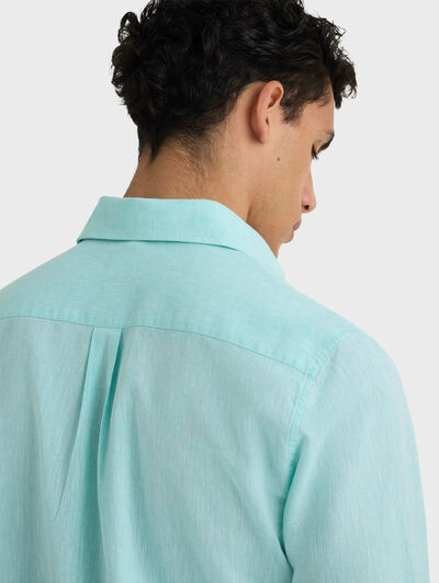 CAMISA LINO ALEX VERDE AGUA