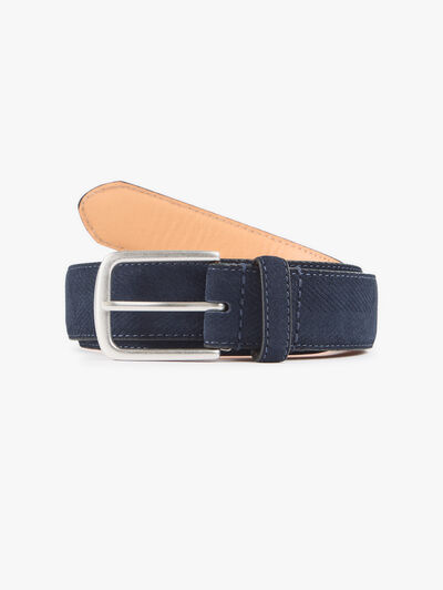 CINTURON ESPIGA SERRAJE AZUL MARINO