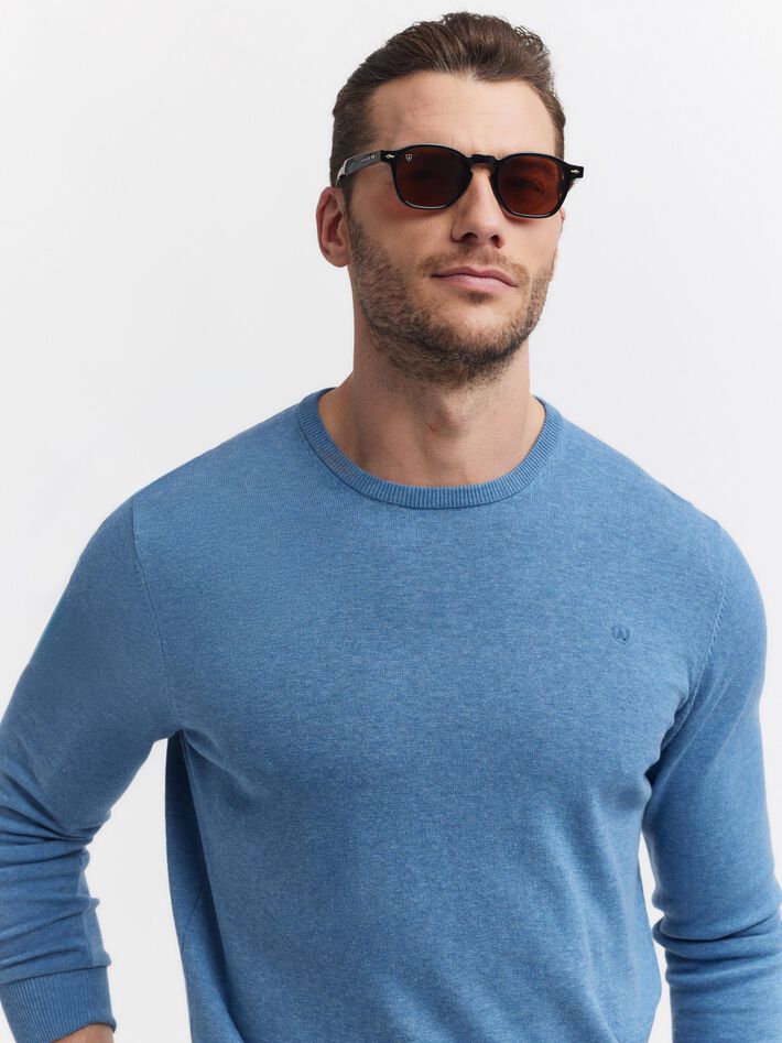 JERSEY ROUND NECK AZUL