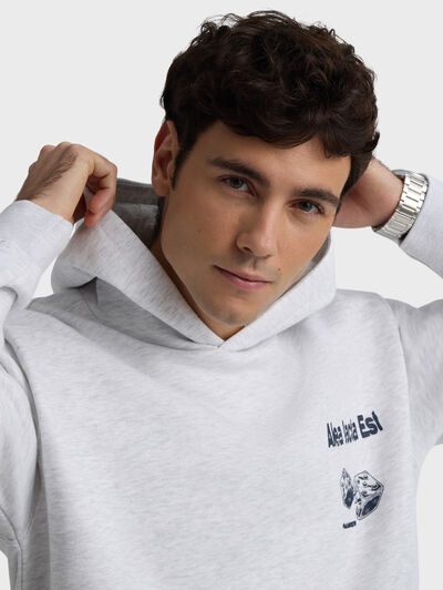 SUDADERA LUCKY GRIS
