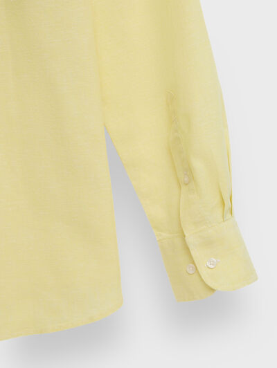 CAMISA LINO CHAMBRAY AMARILLO