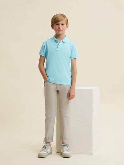 POLO TRENDY KIDS VERDE AGUA