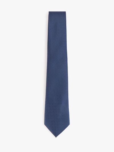 CORBATA JACQUARD MF AZUL MARINO